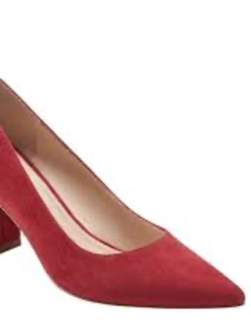 Mark Fisher Zala Block Heel Pointy Toe Red Pump size 7